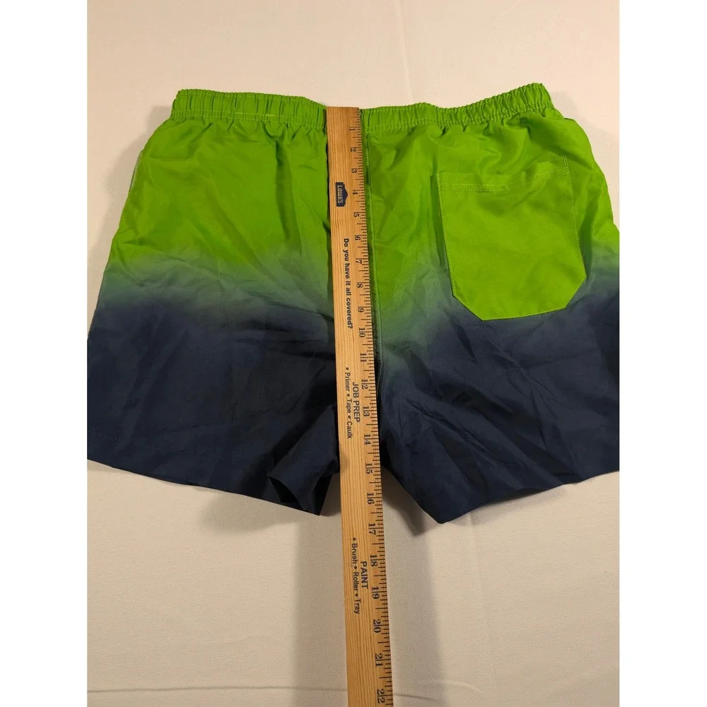 NFL Swim Trunks Mens Large Green Seattle Seahawks Ombre Board Shorts FOCO NEW